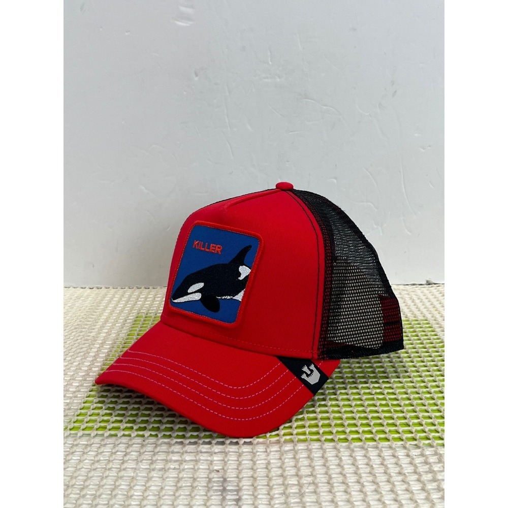 Goorin Bros The Farm Killer Orca Trucker Hat Red Black Shoe Palace Exclusive NEW